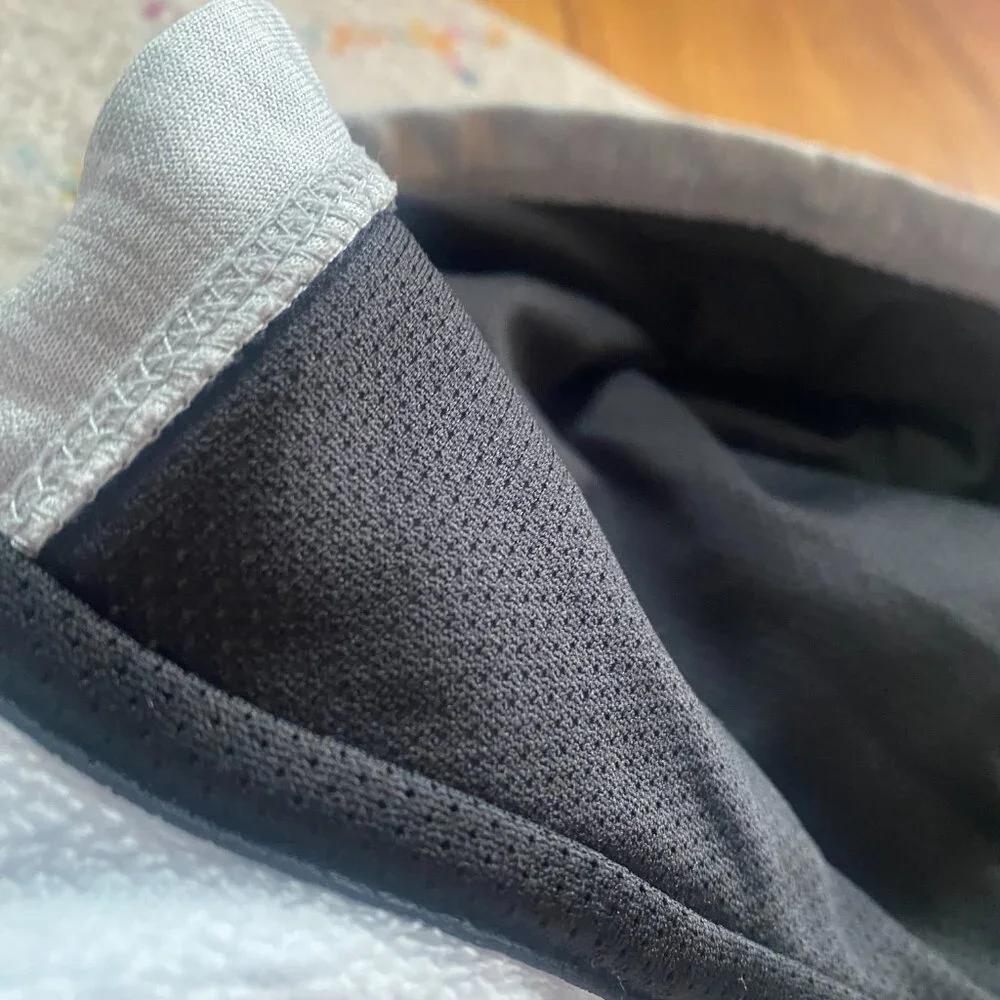Nike Hoodie Boys 5 Small Gray Black Full Zip Dri Fit